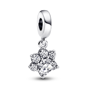 Charm colgante Huella de mascota reluciente Pandora Plata Esterlina