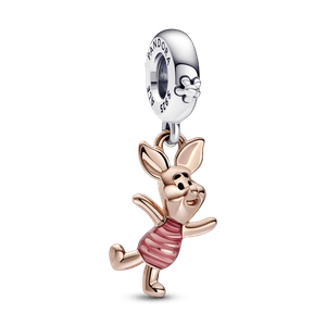 Disney Winnie Pooh, charm colgante Piglet Recubrimiento en Oro Rosa de 14k | Pandora Plata Esterlina
