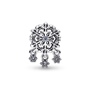 Charm Gota de copo de nieve helada Pandora Plata Esterlina