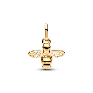 Charm colgante Abeja reluciente Recubrimiento en Oro de 14k