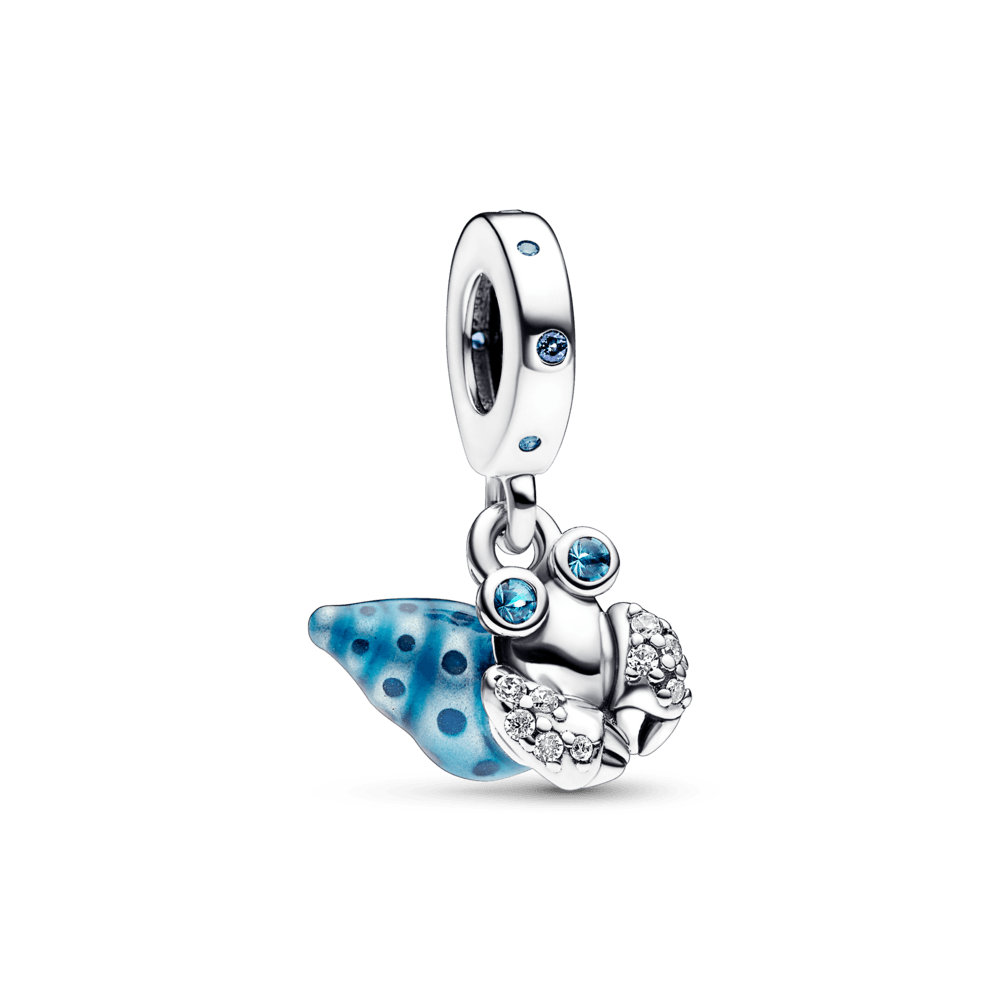 Charm colgante Cangrejo ermitaño que brilla en la oscuridad Pandora Plata Esterlina