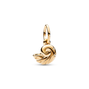 Charm Colgante Concha Encantada de La Sirenita de Disney Recubrimiento en Oro de 14k