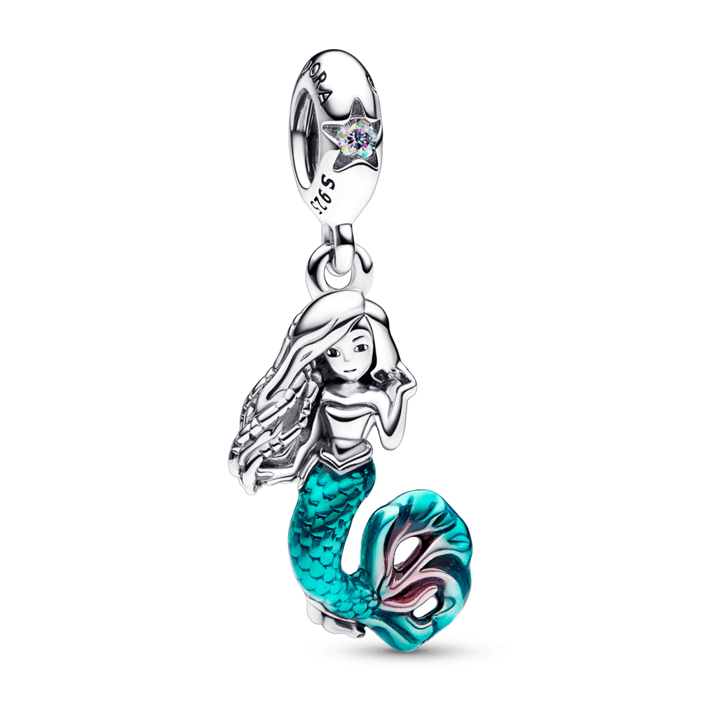 Charm colgante Vestido de Ariel de La Sirenita de Disney Pandora Plata Esterlina
