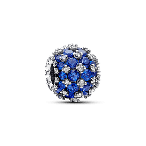 Charm Azul Redondo Pavé Brillante