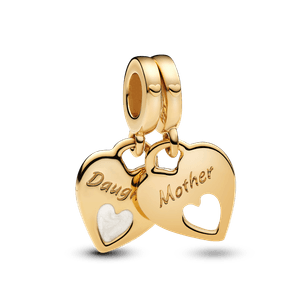 Charm Colgante Divisible Corazón Doble