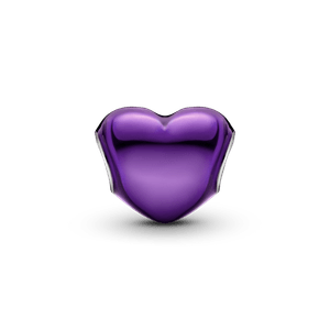 Charm Corazón Morado Metálico