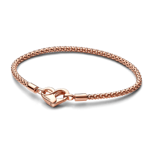 Pulsera Cadena con Tachuelas Pandora Moments Recubrimiento en Oro Rosa de 14k