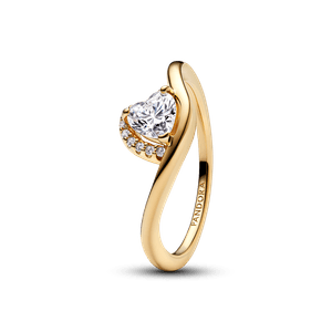 Anillo Corazón Ondulado