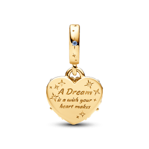 Charm Colgante Doble Carroza y Corazón de La Cenicienta de Disney