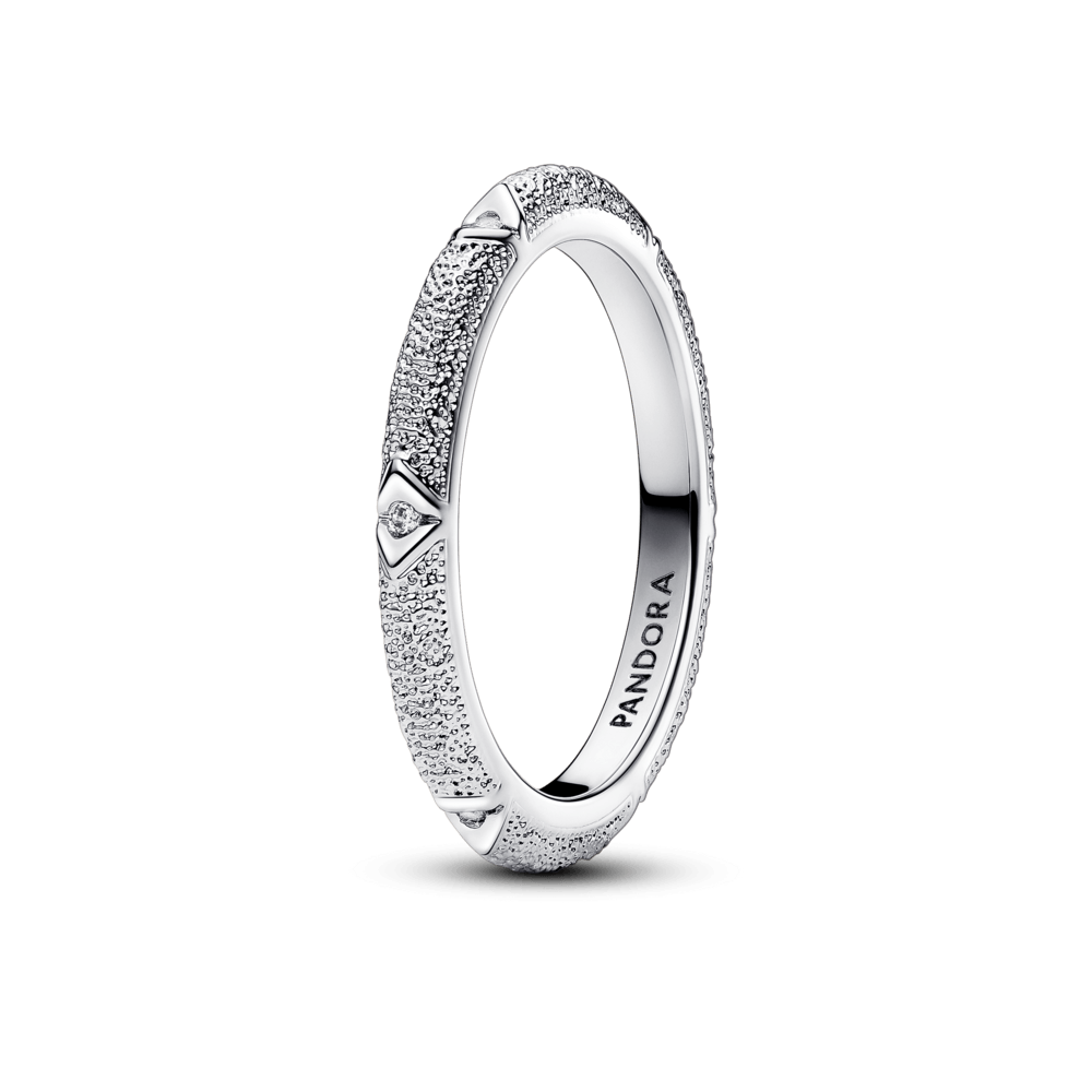 Anillo Pandora ME Textura y Gemas Plateado