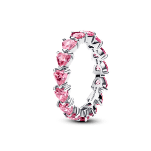 Anillo Alianza de Corazones Rosas