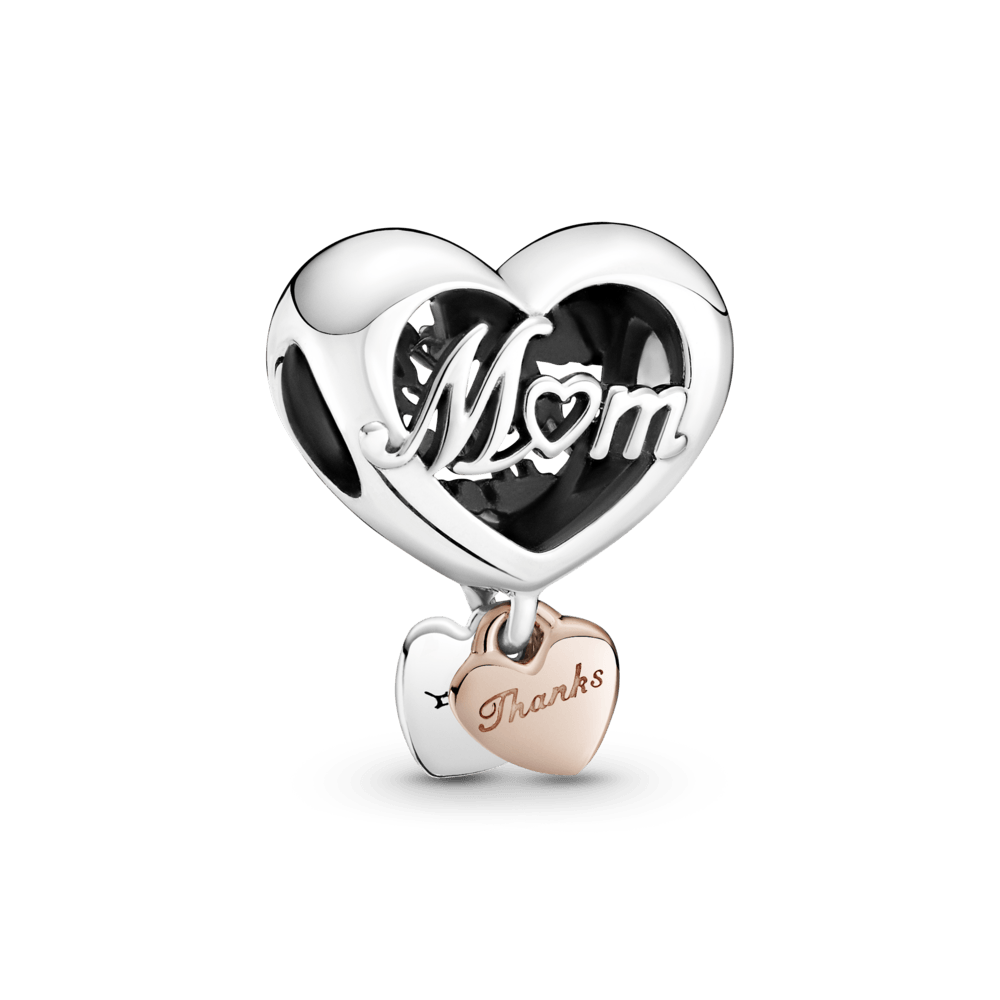 Charm Corazón Gracias Mamá Dos Tonos