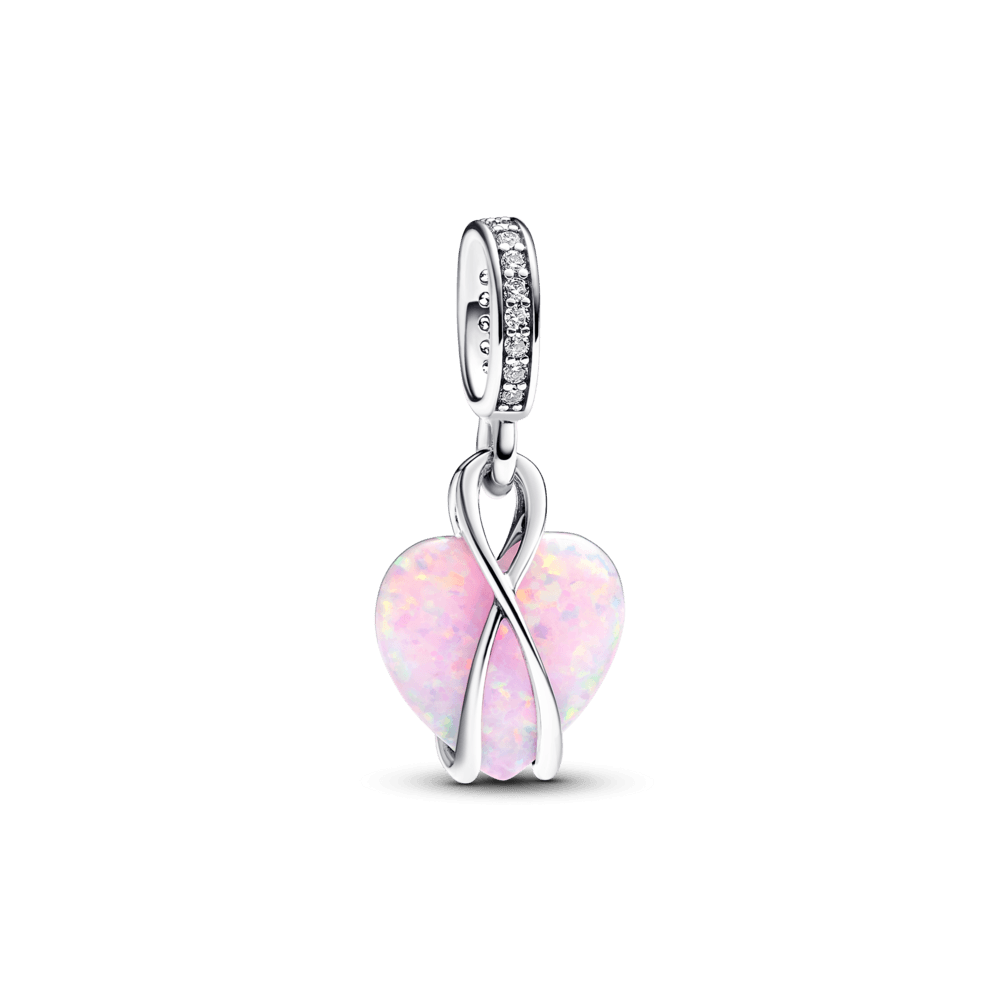 Charm Colgante Corazón Opalescente Mamá