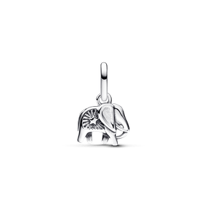 Mini Charm Colgante Elefante Azul Turquesa