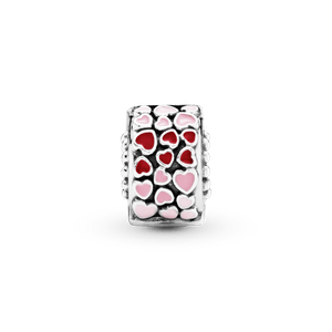 Charm Sujetador Corazones rojo y rosa