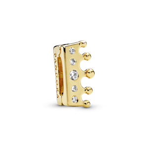 Charm Sujetador Corona Recubrimiento en Oro de 14k