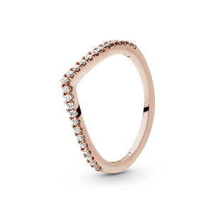 Anillo Deseos Brillantes Recubrimiento en Oro Rosa de 14k