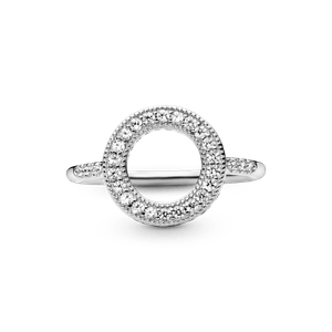 Anillo Halo brillante