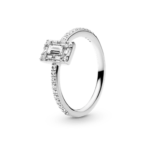 Anillo Halo cuadrado brillante Pandora Timless