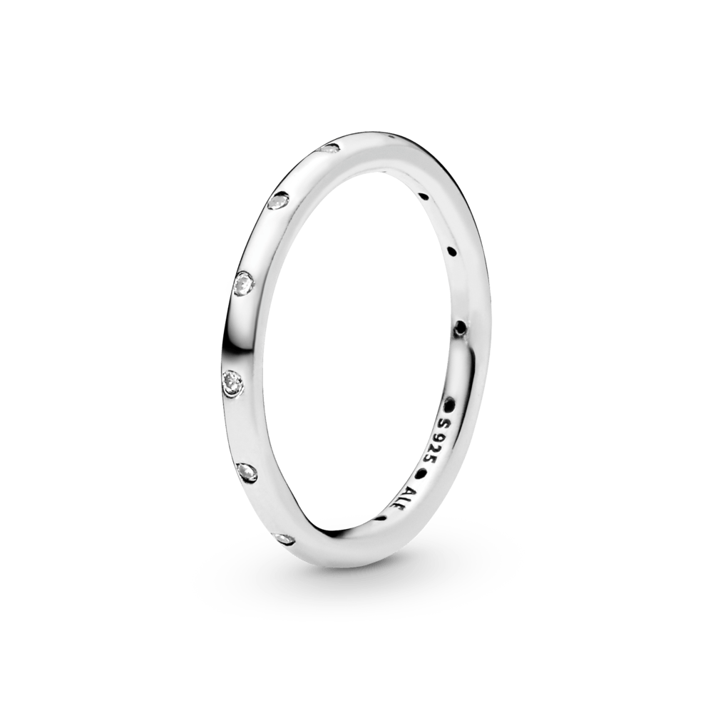 Anillo sencillo reluciente Zirconia Cúbica