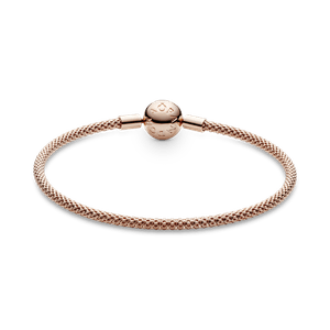 Brazalete de malla Pandora Moments Recubrimiento en Oro Rosa de 14k