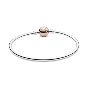 Brazalete rígido broche Pandora Moments Recubrimiento en Oro Rosa de 14k