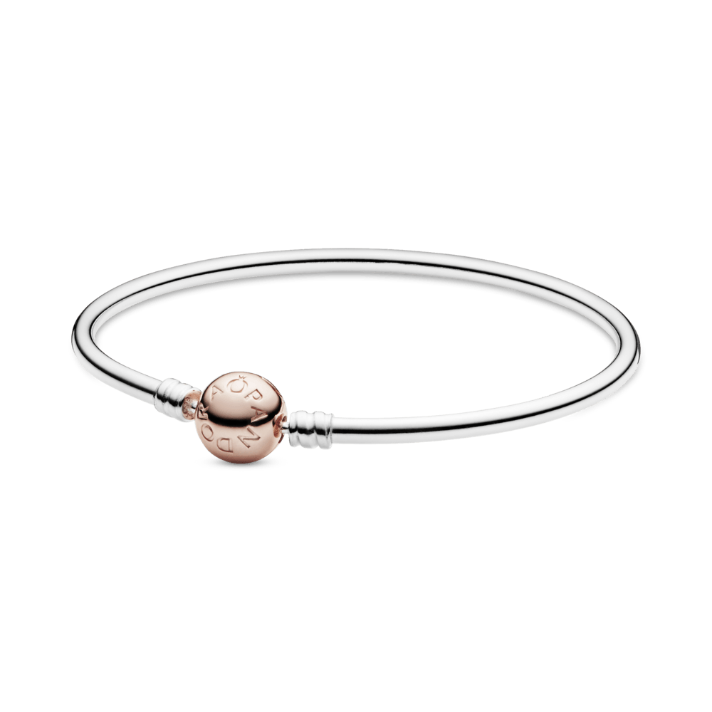 Brazalete rígido broche Pandora Moments Recubrimiento en Oro Rosa de 14k