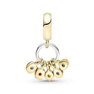 Charm Colgante Gemas Del Infinito De The Avengers De Marvel Plata Y Recubrimiento Oro 14K
