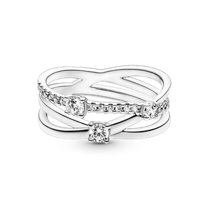 Anillo Banda Triple Resplandeciente