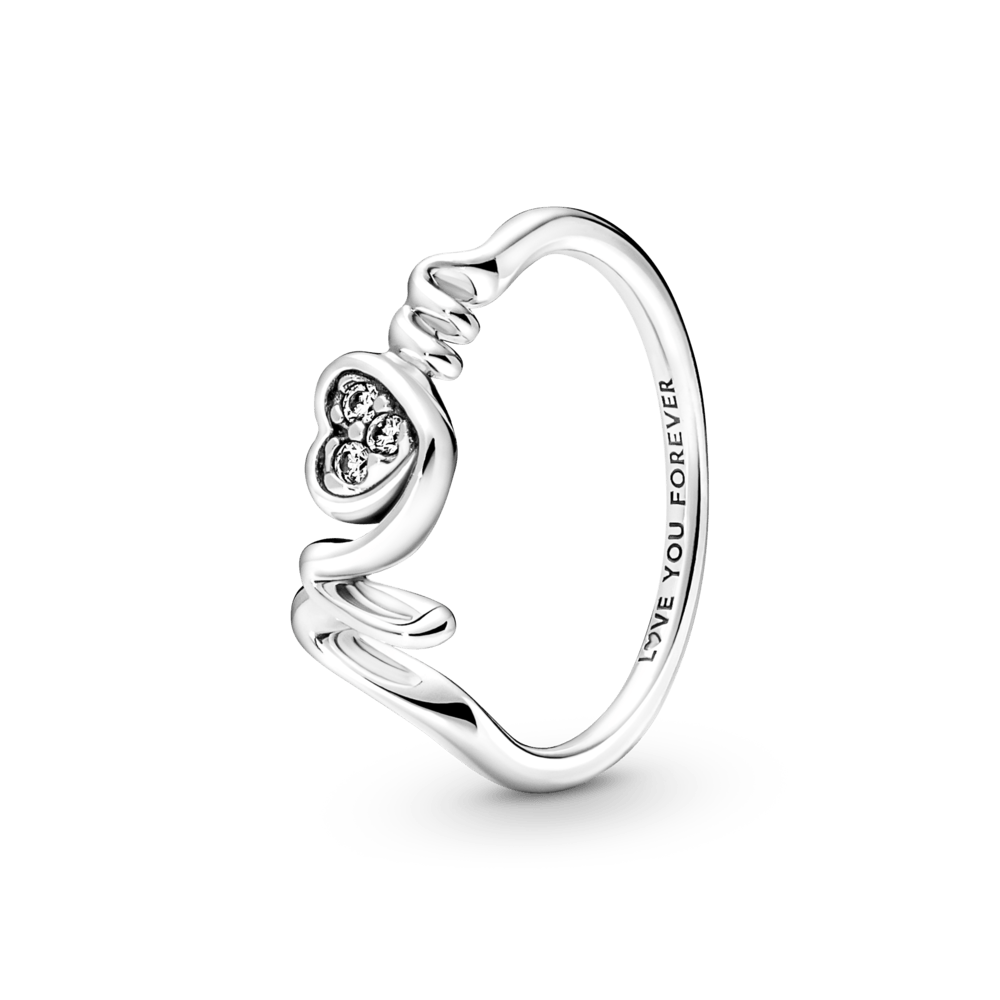 Anillo Corazón De Pavé Mamá