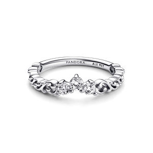 Anillo Tiara Remolino Real Pandora Plata Esterlina