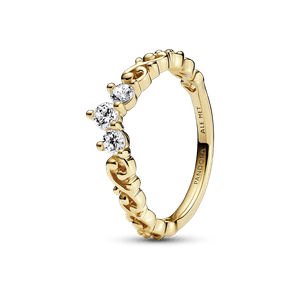 Anillo Tiara Remolino Real Recubrimiento en Oro de 14k