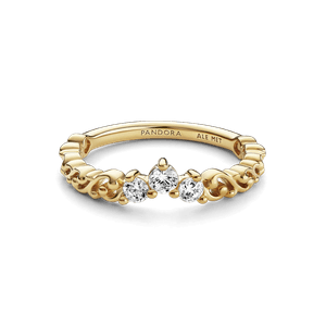 Anillo Tiara Remolino Real Recubrimiento en Oro de 14k