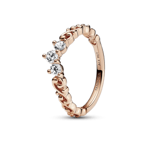 Anillo Tiara Remolino Real Recubrimiento en Oro Rosa de 14k