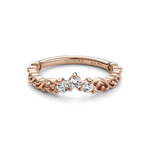 Anillo Tiara Remolino Real Recubrimiento en Oro Rosa de 14k