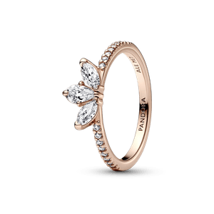 Anillo Racimo herbario reluciente Recubrimiento en Oro Rosa de 14k