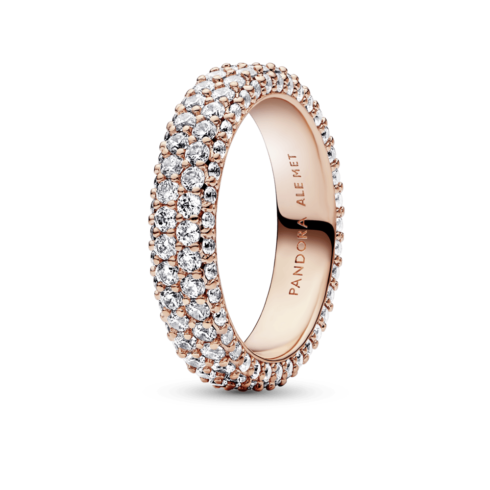 Anillo Hilera de pavé doble de Pandora Timeless