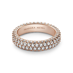 Anillo Hilera de pavé doble de Pandora Timeless