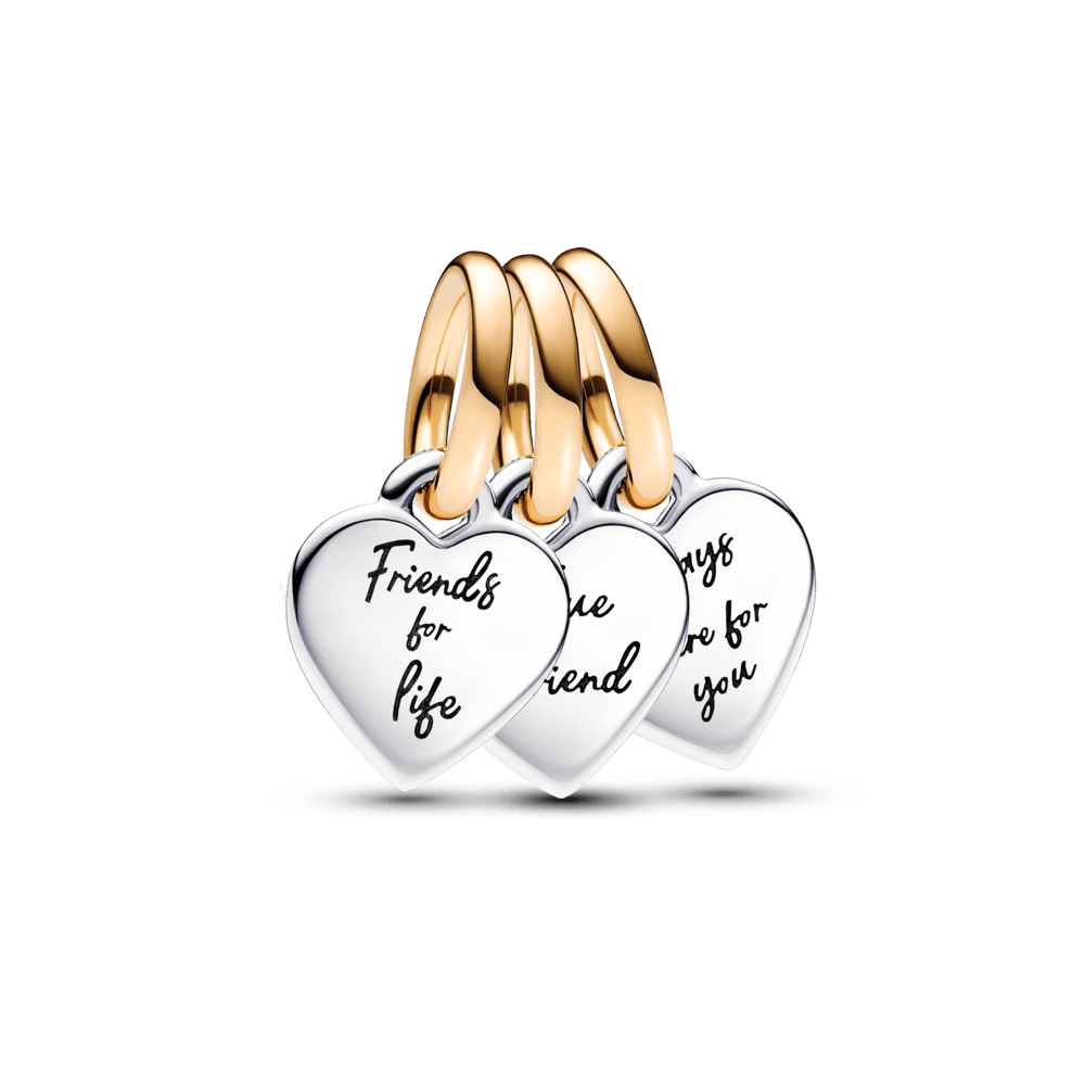 Charm Colgante Divisible Triple Amistad en Dos Tonos Pandora