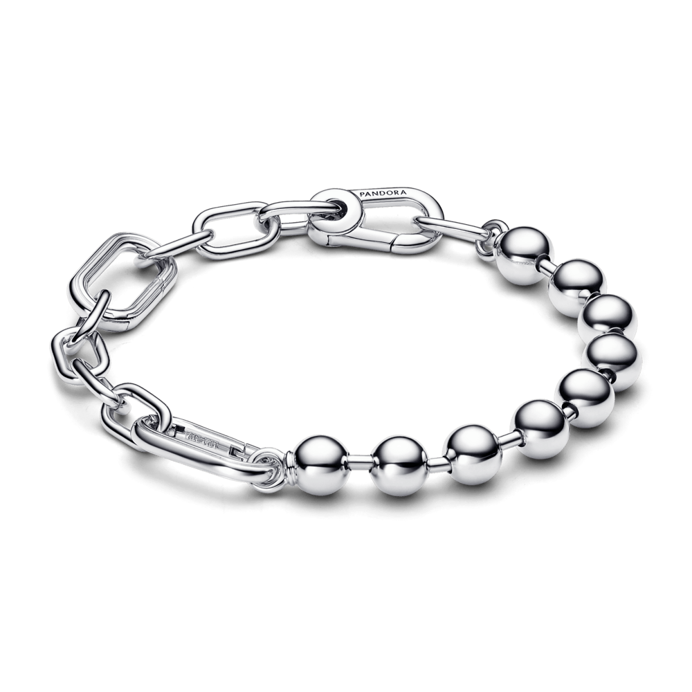 Brazalete de Eslabones Link y Cuentas Metálicas Pandora ME Pandora Plata Esterlina