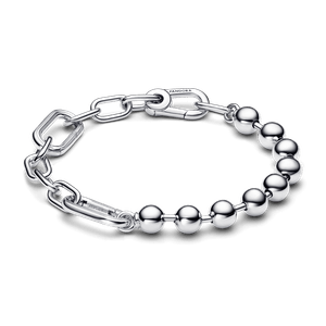 Brazalete de Eslabones Link y Cuentas Metálicas Pandora ME Pandora Plata Esterlina