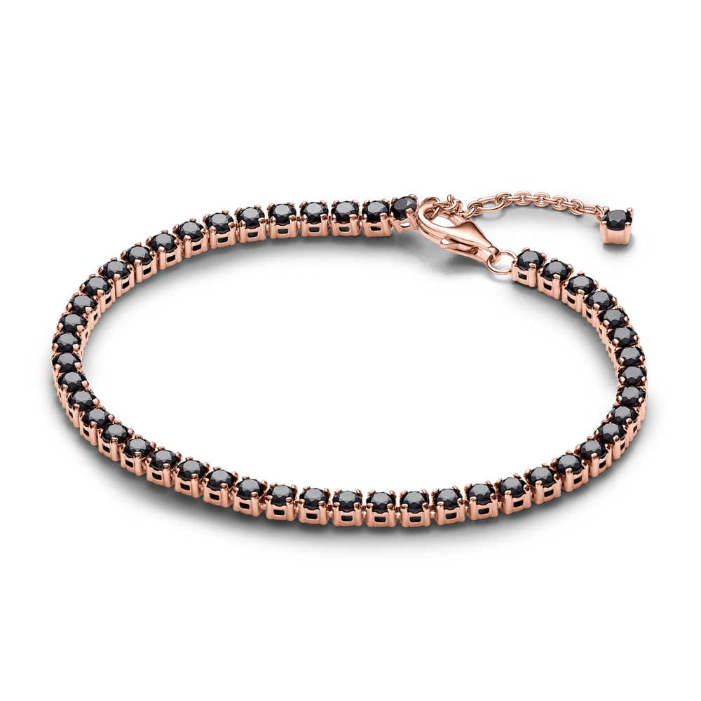 Brazalete de Tenis Brillante Negra