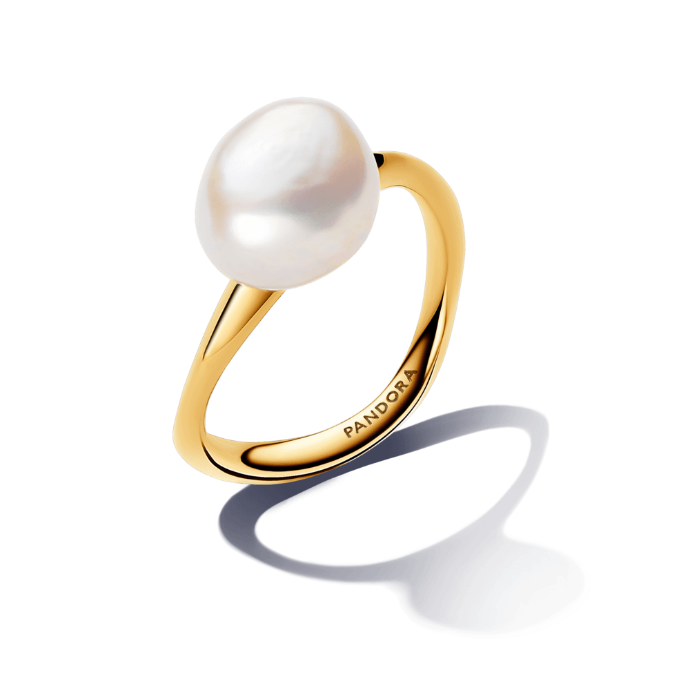 Anillo Perla Cultivada de Agua Dulce Barroca