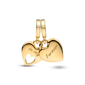 Charm Colgante Divisible Corazón Doble