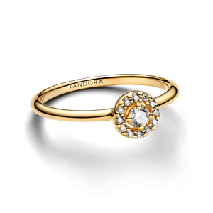 Anillo Halo Redondo en Pavé