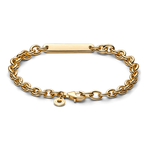 Brazalete de Eslabones Barra Grabable Dorado