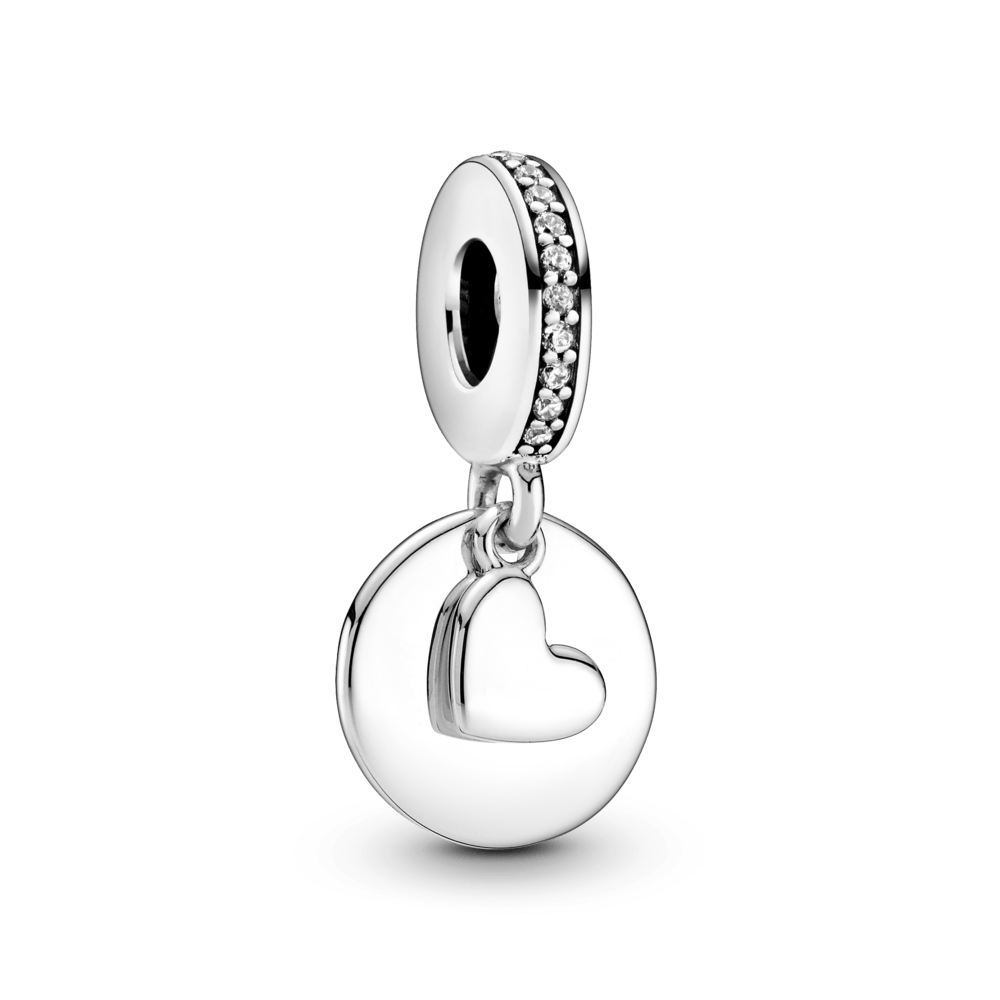 Charm Colgante Disco de Corazón