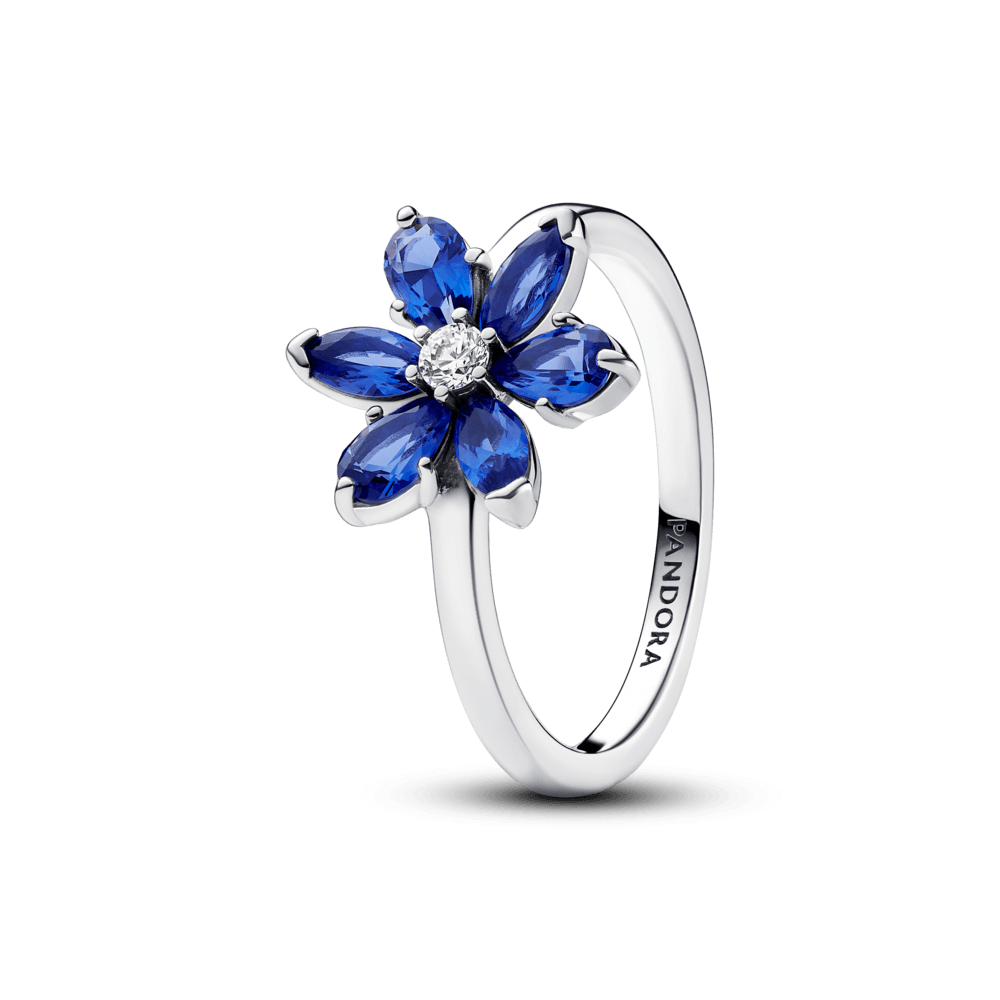Anillo Herbario Brillante Azul