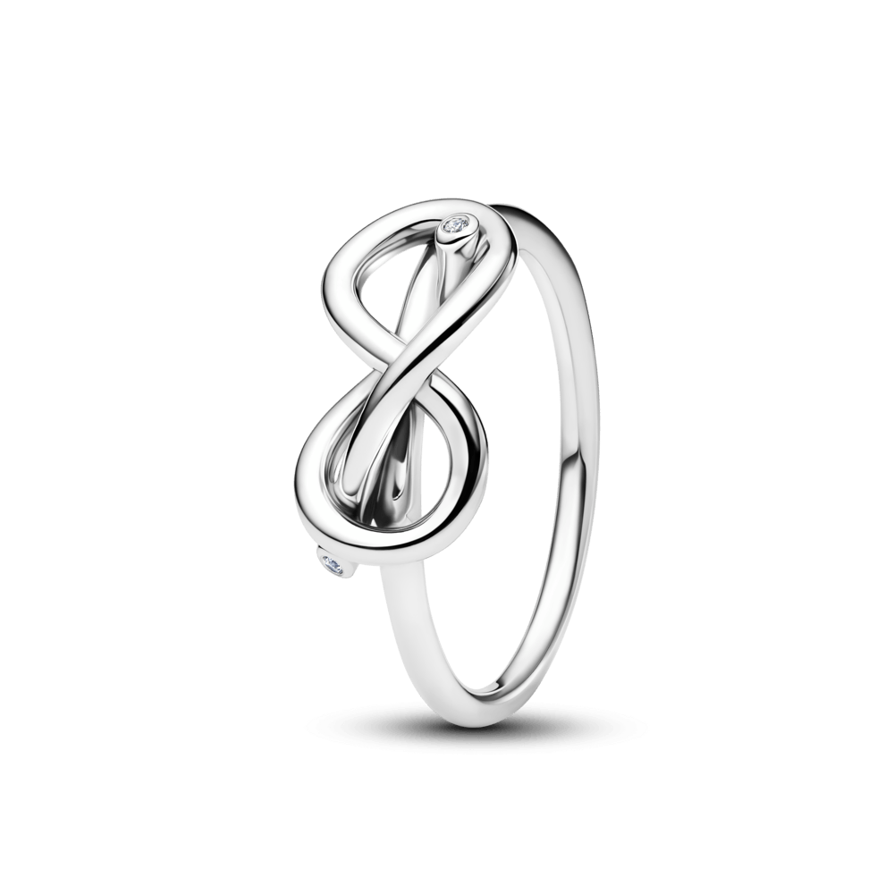 Anillo Nudo Infinito Plateado