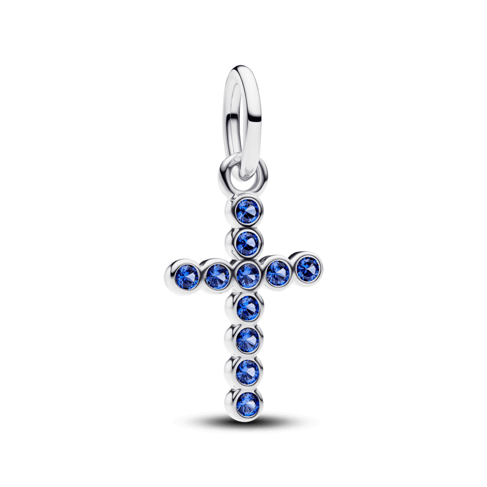 Charm Colgante Cruz Plateado